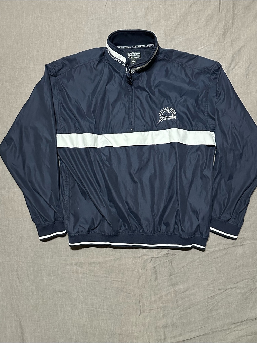 2001 US Open Volunteer Collection Navy Blue Windbreaker Pullover Jacket